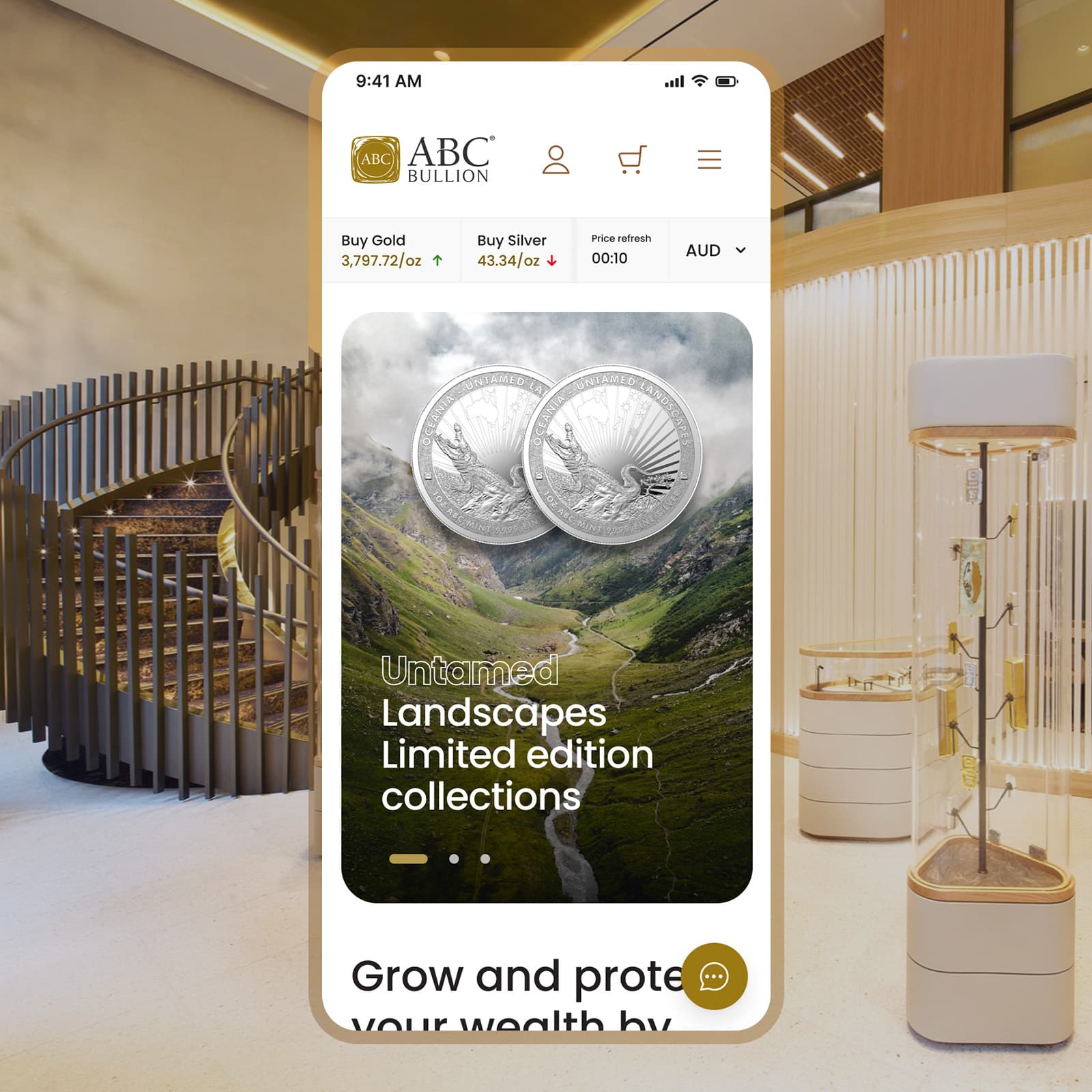 ABC Bullion Website Screen