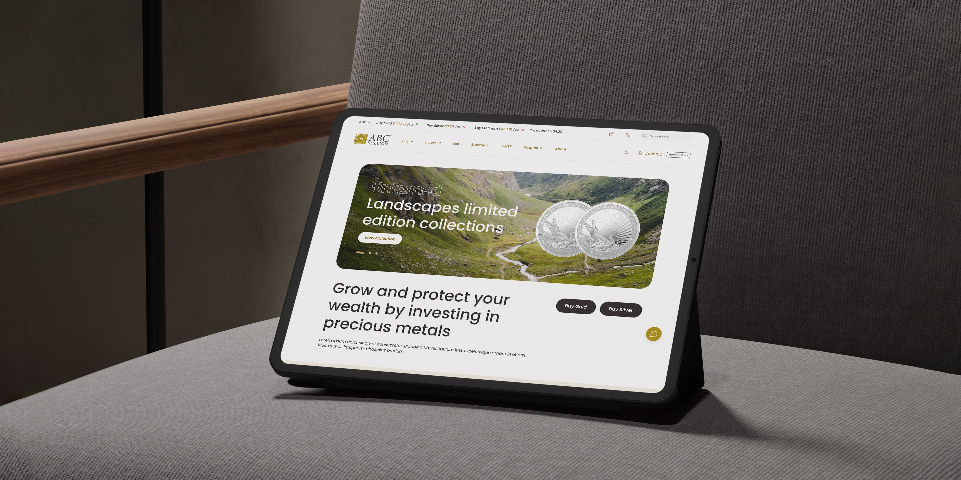 ABC Bullion Website Screenshot